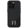 Чохол Karl Lagerfeld Silicone Shadow Metal Initial для iPhone 16 Pro Black with MagSafe (KLHMP16LSCMKMPCK)