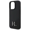 Чохол Karl Lagerfeld Silicone Shadow Metal Initial для iPhone 16 Pro Black with MagSafe (KLHMP16LSCMKMPCK)