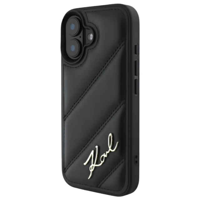 Чохол Karl Lagerfeld Quilted Signature для iPhone 16 Black (KLHCP16SPQDSMGK)
