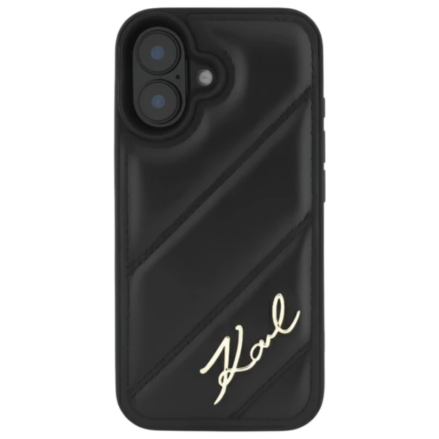 Чохол Karl Lagerfeld Quilted Signature для iPhone 16 Black (KLHCP16SPQDSMGK)