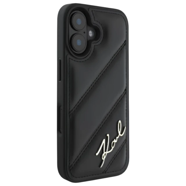 Чохол Karl Lagerfeld Quilted Signature для iPhone 16 Black (KLHCP16SPQDSMGK)