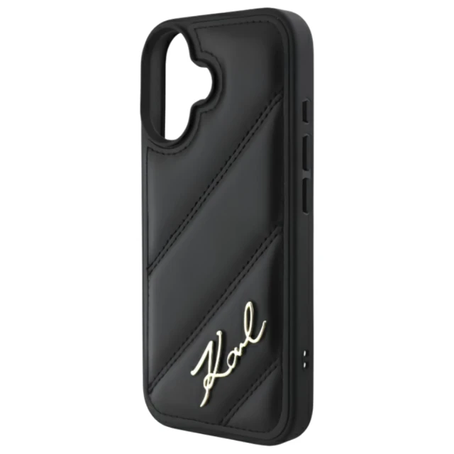 Чохол Karl Lagerfeld Quilted Signature для iPhone 16 Black (KLHCP16SPQDSMGK)