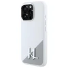 Чохол Karl Lagerfeld Silicone Shadow Metal Initial для iPhone 16 Pro White with MagSafe (KLHMP16LSCMKMPCH)