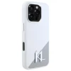 Чохол Karl Lagerfeld Silicone Shadow Metal Initial для iPhone 16 Pro White with MagSafe (KLHMP16LSCMKMPCH)