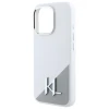 Чохол Karl Lagerfeld Silicone Shadow Metal Initial для iPhone 16 Pro White with MagSafe (KLHMP16LSCMKMPCH)