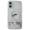 Чохол Karl Lagerfeld Liquid Glitter Karl & Choupette Head для iPhone 16 Plus Transparent with MagSafe (KLHMP16MLGKCSGH)