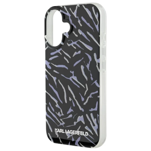 Чохол Karl Lagerfeld IML Zebra Pattern & Cord для iPhone 16 Purple (KLHCP16SHZBPKCCU)
