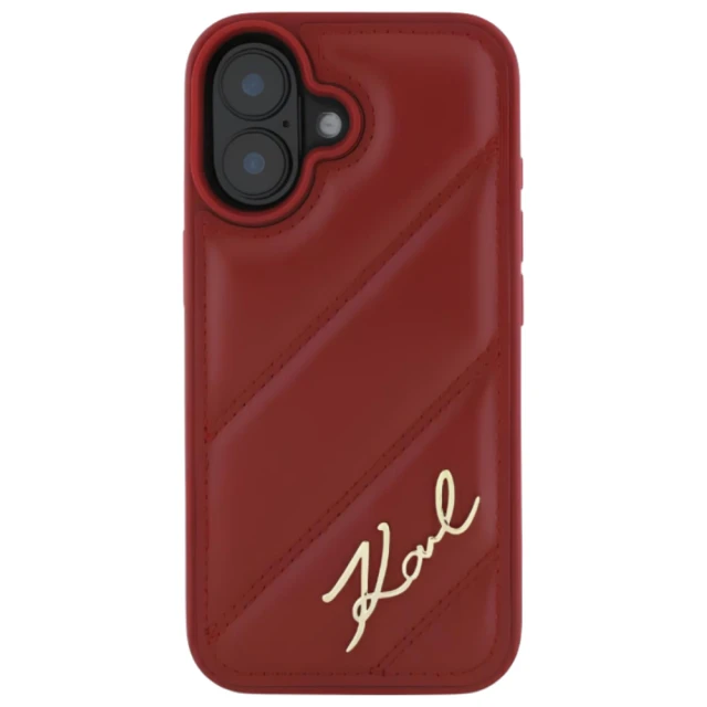 Чохол Karl Lagerfeld Quilted Signature для iPhone 16 Red (KLHCP16SPQDSMGR)