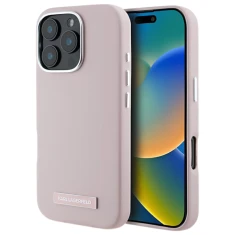 Чохол Karl Lagerfeld FW Metal Plate для iPhone 16 Pro Max Pink with MagSafe (KLHMP16XPGMSRPP)