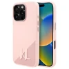 Чехол Karl Lagerfeld Silicone Shadow Metal Initial для iPhone 16 Pro Max Pink with MagSafe (KLHMP16XSCMKMPCP)