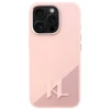 Чехол Karl Lagerfeld Silicone Shadow Metal Initial для iPhone 16 Pro Max Pink with MagSafe (KLHMP16XSCMKMPCP)