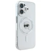 Чохол Karl Lagerfeld IML Metal Karl Head для iPhone 16 White with MagSafe (KLHMP16SHLSKIH)