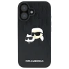 Чохол Karl Lagerfeld Monogram Karl & Choupette Head Pin для iPhone 16 Plus Black (KLHCP16MPGKLKCPK)