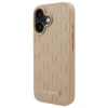 Чохол Karl Lagerfeld Leather Monogram Metal Logo для iPhone 16 Beige with MagSafe (KLHMP16SPKHPORPE)
