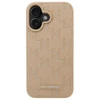 Чохол Karl Lagerfeld Leather Monogram Metal Logo для iPhone 16 Beige with MagSafe (KLHMP16SPKHPORPE)