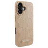 Чохол Karl Lagerfeld Leather Monogram Metal Logo для iPhone 16 Beige with MagSafe (KLHMP16SPKHPORPE)