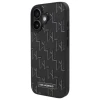 Чохол Karl Lagerfeld Leather Monogram Metal Logo для iPhone 16 Plus Black with MagSafe (KLHMP16MPKHPORPK)