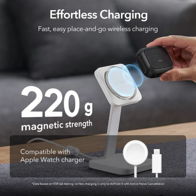 Чохол для навушників ESR Orbit Halolock для AirPods 4 Black with MagSafe (4894240217580)