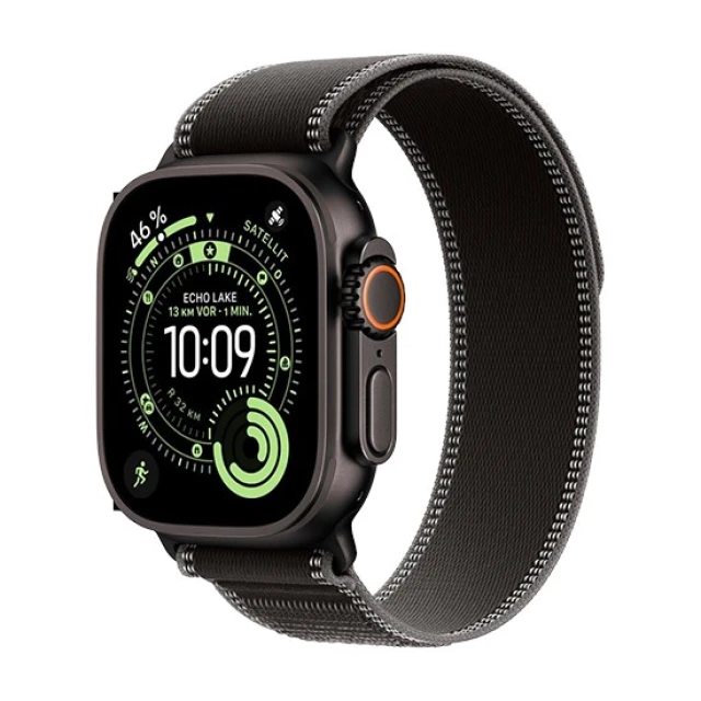 Смарт-годинник Apple Watch Ultra 3 5G 49 мм титановий корпус Black з браслетом Trail Loop S/M Graphite (0195950610482)