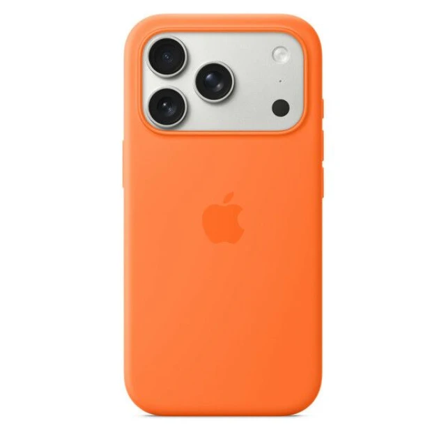 Чехол Apple Silicone для iPhone 17 Pro Orange with MagSafe (MGFE4ZM/A)