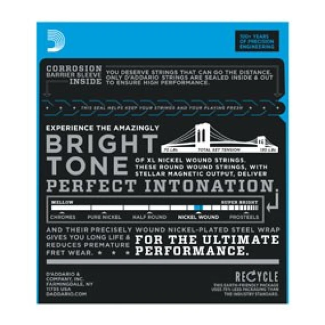 Струни для електрогітари D'Addario EXL120 (019954141295)