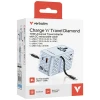 Адаптер Verbatim EU/UK/US GaN 1xUSB-C/1xUSB-A/2xUSB-C PD 70W Blue (30187)