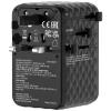 Мережевий адаптер Verbatim GaN EU/UK/US 2xUSB-C/2xUSB-A/1xUSB-C PD 100W Black (30191)