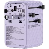 Адаптер Verbatim подорожній EU/UK/US GaN 2xUSB-C/2xUSB-A/1xUSB-C PD 100W Purple (30193)