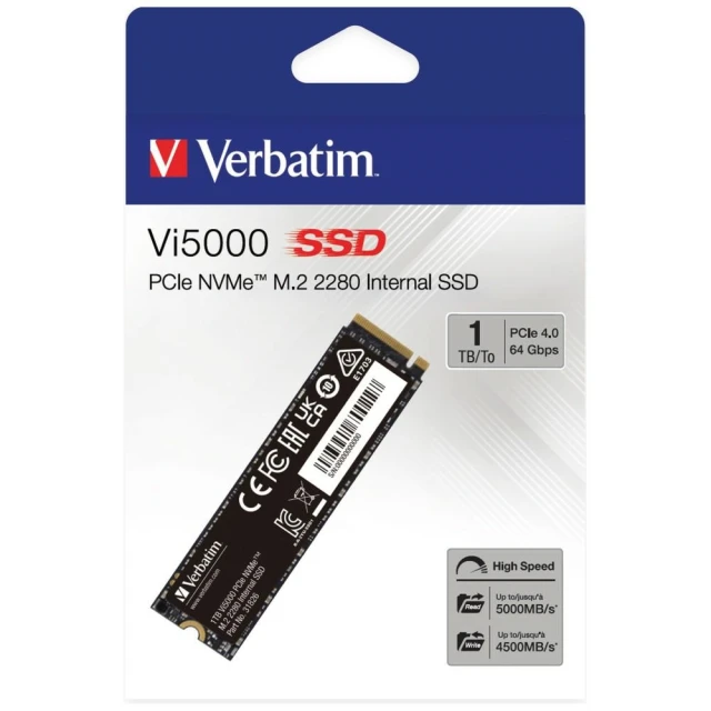 SSD внутрішній Verbatim Vi5000 PCIe NVMe M.2 1TB (31826)