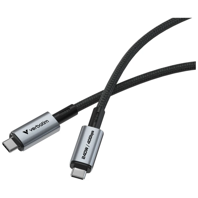 Кабель Verbatim Sync & Charge USB-C to USB-C 240W 40Gb/s 120cm Black (31847)