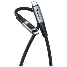 Кабель Verbatim Sync & Charge USB-C to USB-C 100W с дисплеем 120cm Black (31848)