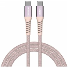 Кабель Verbatim Sync & Charge USB-C to USB-C 100W PD3.0 120cm Pink (31857)