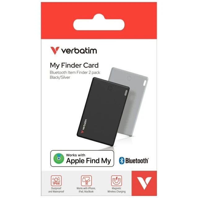 Трекер Verbatim My Finder Card Bluetooth 2шт Black-Silver (32140)