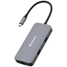 Хаб Verbatim USB-C - HDMI/USB-C/Ethernet/2xUSB-A 3.0 Silver (32150)