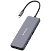Адаптер Verbatim Hub USB-C 2xHDMI/VGA/Ethernet/5xUSB-A/Jack 3.5mm/2xUSB-C/SD/microSD Aluminum (32154)