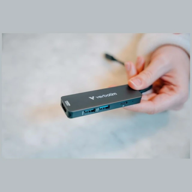 Адаптер Hub Verbatim USB-C/HDMI/USB-A 3.2/USB-A 2.0 алюмінієвий (32155)