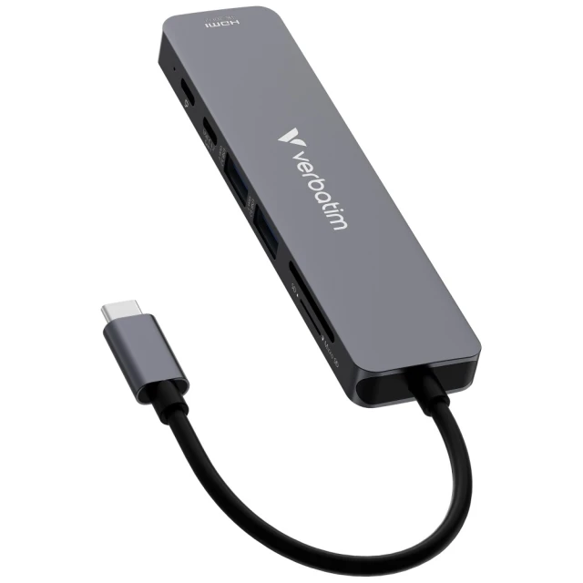 Хаб Verbatim HDMI/USB-C 3.2/USB-C/2xUSB-A 3.2/SD/microSD Silver (32158)