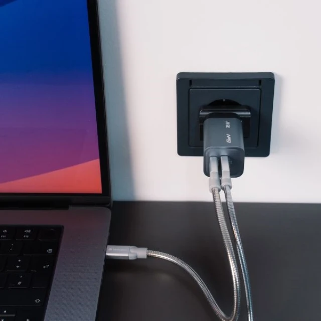 Зарядний пристрій Verbatim GaN 35W USB-C/USB-A GNC-35 (32200)
