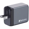 Зарядний пристрій Verbatim GaN GNC-65 65W 2xUSB-C/USB-A + Adapter EU/UK/US (32201)