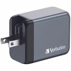 Зарядний пристрій Verbatim GaN GNC-65 65W 2xUSB-C/USB-A + Adapter EU/UK/US (32201)