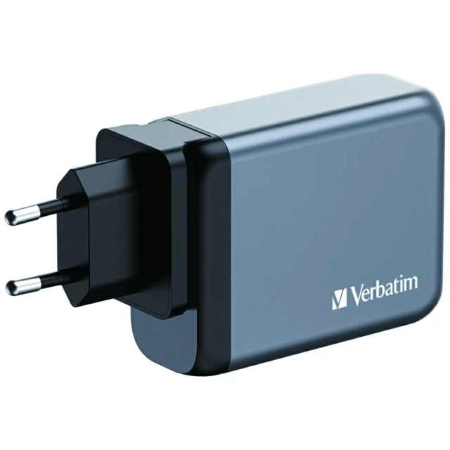 Зарядний пристрій Verbatim GaN 100W 3xUSB-C/USB-A + Адаптер EU/UK/US GNC-100 (32202)