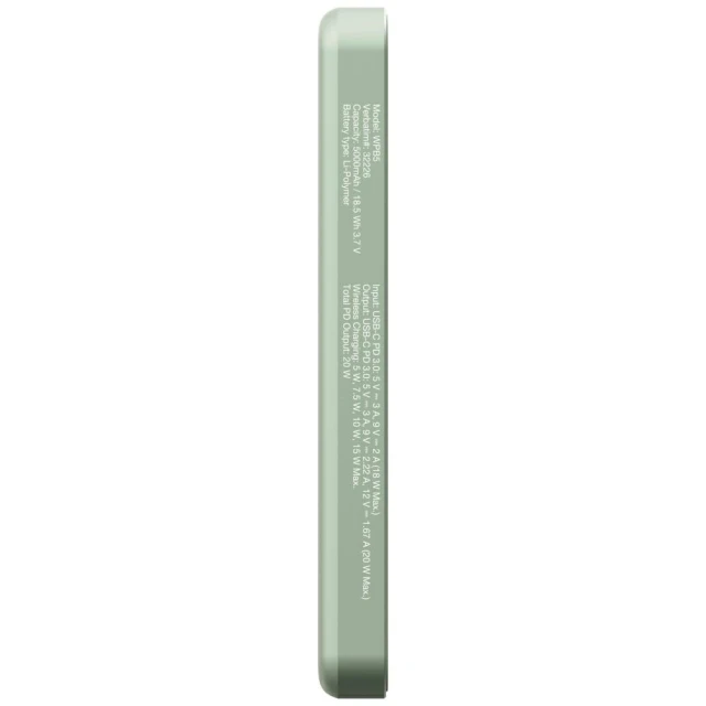 Powerbank Verbatim 'n' Go Essentials 15W 5000mAh Wireless Magnetic Green (32226)