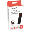 Корпус для SSD Verbatim M.2 NVMe USB 3.2 Gen 2 з кабелем USB A/USB C Black (32261)