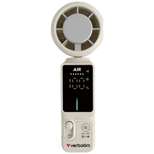 Ручний вентилятор Verbatim Cool n Go Ice Touch Pro White Silver (32348)