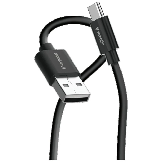 Кабелі Verbatim Sync & Charge USB-C to USB-A Essentials 18W Black White (2 pack) (32393)