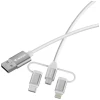 Кабель Verbatim Essentials USB-A to Micro-B/USB-C/Lightning 18W White (32394)