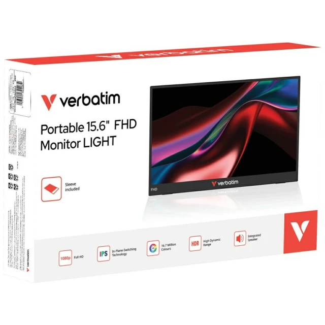 Монітор портативний Verbatim LIGHT 15.6