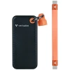 Зовнішній SSD Verbatim Pocket 256GB USB-C 3.2 Gen 2 Black Orange (32418)