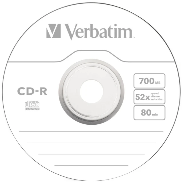 Диск CD-R Verbatim 700MB 52x Extra Protection White (43347)