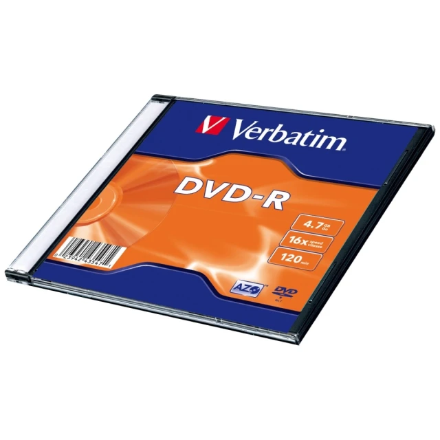 DVD-R диск Verbatim 4.7GB 16x 1шт Silver (43547)